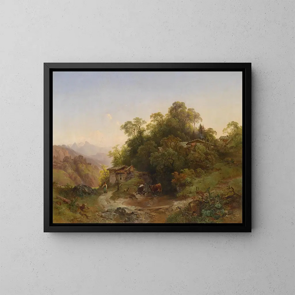 El túmulo forestal - Anton Hansch — cuadro enmarcado en la pared