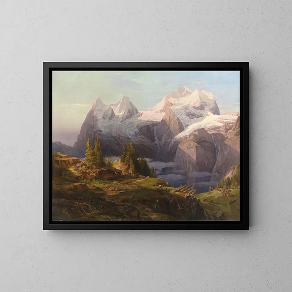 Eiger, Mönch y Jungfrau - Anton Hansch — cuadro enmarcado en la pared