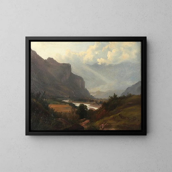 Golling cerca de Salzburgo - Anton Hansch — cuadro enmarcado en la pared
