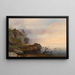 Ambiente de otoño en el lago - Anton Hansch — cuadro enmarcado en la pared
