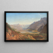 Landscape lake scene in northern Italy - Anton Hansch — framed artwork on a wall