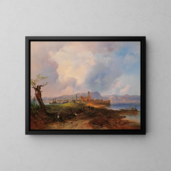 Sirmione - Anton Hansch — cuadro enmarcado en la pared