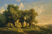 Bajo los tilos, paisaje de la tarde - Anton Hansch — vista de la obra