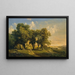 Bajo los tilos, paisaje de la tarde - Anton Hansch — cuadro enmarcado en la pared