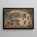 Interior de un monasterio con Cristo de la Dolor y vista a un castillo - Anton Höchl — cuadro enmarcado en la pared