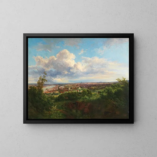 Una vista de Viena - Anton Hlaváček — cuadro enmarcado en la pared