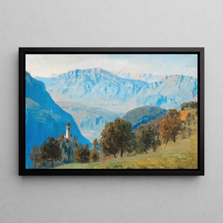 Anton Hlavacek - Blick von Oberbozen auf die Mendel und Brenta.webp