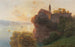 la Capilla Gebhart en el Gebhartsberg cerca de Bregenz en el lago de Constanza Noche - Anton Hlaváček — vista de la obra