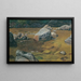 Rochers dans le ruisseau - Anton Josef von Kenner — framed artwork on a wall