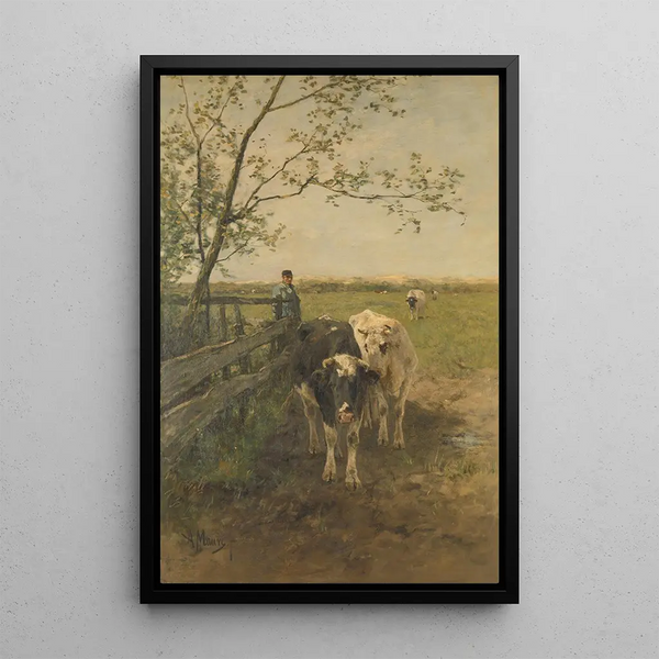 The milk turn - Anton Mauve — framed artwork on a wall