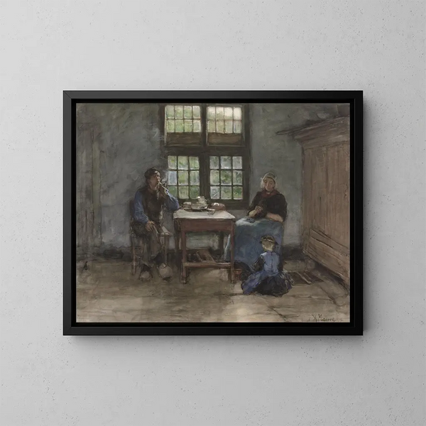 Interior de Larens - Anton Mauve — cuadro enmarcado en la pared