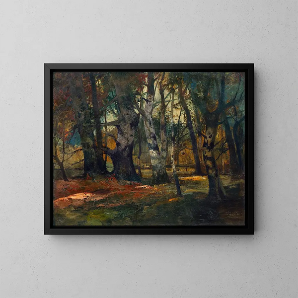 Autumn Forest - Anton Müller-Wischin — framed artwork on a wall