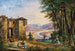 Escena en Salzburgo, excursionistas descansando con vista al paso de Lueg - Anton Reiffenstuhl — vista de la obra
