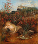 A nymph of Kamptal under a hedge of roses - Anton Romako — artwork view