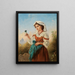 An Italian violet seller with Rome in the background - Anton Romako — framed artwork on a wall