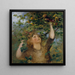 Niña recolectando manzanas - Anton Romako — cuadro enmarcado en la pared