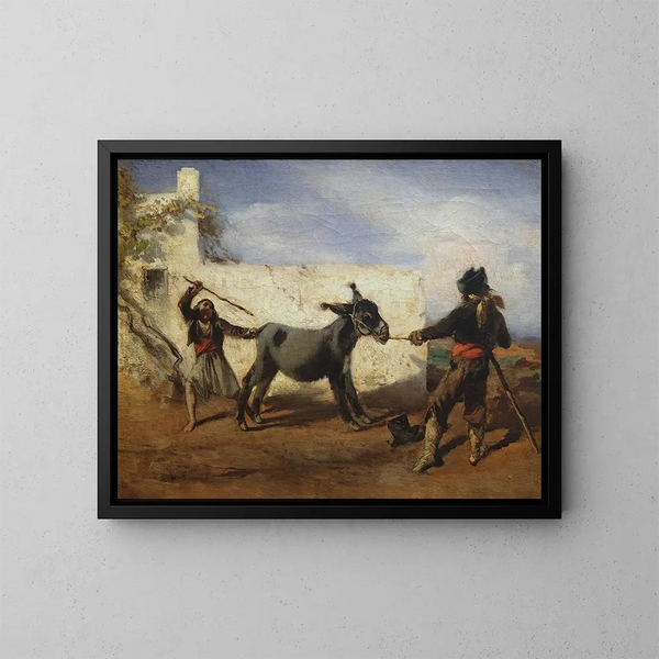 L'âne strassbourgeois - Anton Romako — cuadro enmarcado en la pared