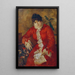 Reproduction of the painting Woman in a scarlet dress with newspaper and ficus Woman in a red dress with newspaper - Anton Romako