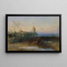 Landscape with Castle - Anton Romako — framed artwork on a wall