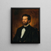retrato del arquitecto Johann De Colle - Anton Romako — cuadro enmarcado en la pared