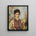 Retrato de Thérèse Büchner - Anton Romako — cuadro enmarcado en la pared
