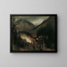 Wildbad Gastein in the evening under Bengali lighting - Anton Romako — framed artwork on a wall