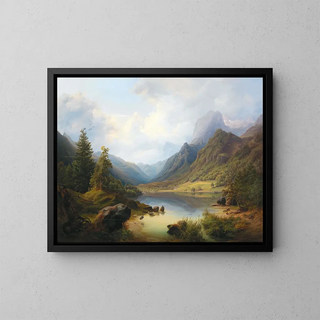 Anton Schiffer - A View Of Hintersee With Reiteralm.webp