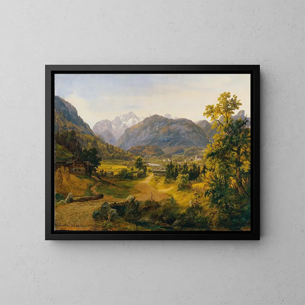 La valle de Unken en Salzburgo - Anton Schiffer — cuadro enmarcado en la pared