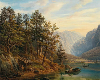 Anton Schiffer - Partie vor Hallstatt nach Obertraun im Salzkammergute.webp