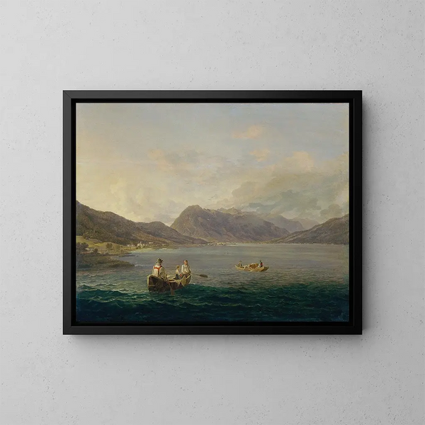 Lago alpino austriaco - Anton Schiffer — cuadro enmarcado en la pared
