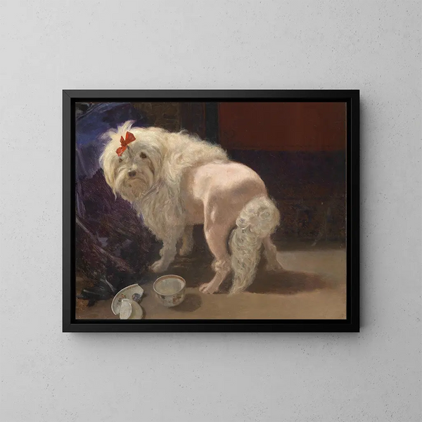 La copa rota - Anton Schrödl — cuadro enmarcado en la pared