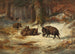Jabalíes en un bosque invernal - Anton Weinberger — vista de la obra