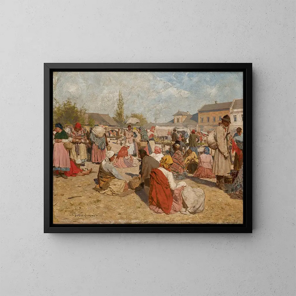 Foire de Wieliczka - Antoni Kozakiewicz — framed artwork on a wall