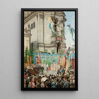 Antoni Kozakiewicz - The Emperor Welcomed in Front of te Cathedral of Saint George in Lviv.webp