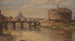 View of the Tiber with Castel Sant'Angelo and Saint Peter - Antonietta Brandeis — artwork view