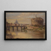 View of the Tiber with Castel Sant'Angelo and Saint Peter - Antonietta Brandeis — framed artwork on a wall