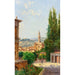 Vista del Palazzo Vecchio desde los jardines Boboli en Florencia - Antonietta Brandeis — vista de la obra
