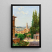 Vista del Palazzo Vecchio desde los jardines Boboli en Florencia - Antonietta Brandeis — cuadro enmarcado en la pared