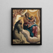 La Virgen con el Niño y San Francisco - Antonio Carracci — cuadro enmarcado en la pared