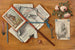Trompe-l'œil nature morte avec lettres et autres objets sur une planche - Antonio Cioci — artwork view