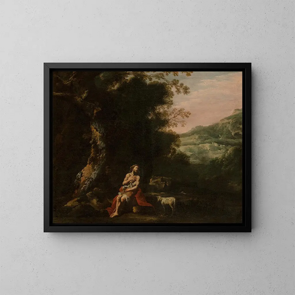 San Juan Bautista en el desierto - Antonio de Bellis — cuadro enmarcado en la pared