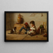 Playing cat and mouse - Antonio Ermolao Paoletti — framed artwork on a wall