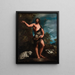Saint Jean-Baptiste au désert after Titien - Antonio Guardi — framed artwork on a wall