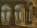 Un capricho de Roma con el Coliseo y el Arco de Tito - Antonio Joli — vista de la obra