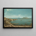 Naples with the Bay of Santa Lucia and Mount Vesuvius in the distance - Antonio Joli — framed artwork on a wall