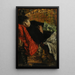 Pensive Painting - Antonio Mancini — framed artwork on a wall