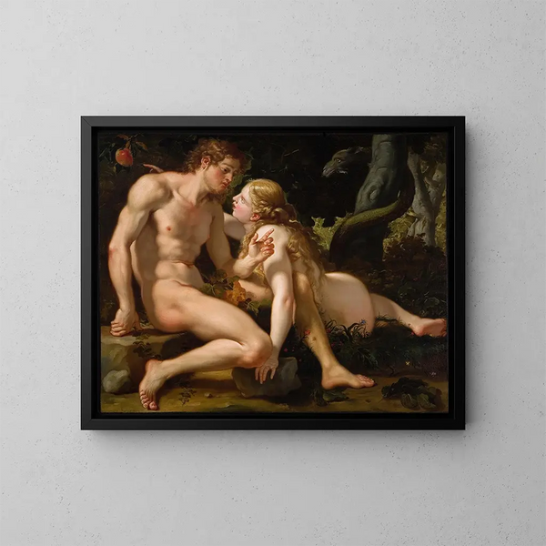 Adam y Eva - Antonio Molinari — cuadro enmarcado en la pared