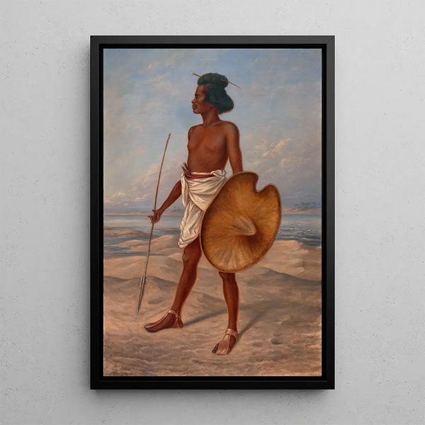 Nubian Painting - Antonio Zeno Shindler — framed artwork on a wall