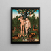 Adam and Eve and the Tree of Knowledge - Antonius Heusler — framed artwork on a wall