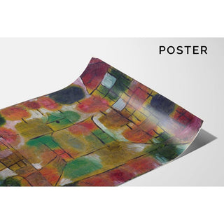 Arbre et rythmes architecturaux - Paul Klee | Reproduction Tableau Décoration murale affiche copie